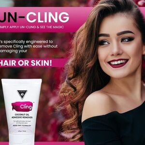 Un-Cling is a coconut oil-based adhesive remover for the skin.